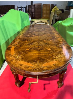 Extendable Dining Table in Walnut & Maple, 1920s-LAM-1766188