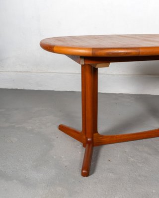 Extendable Oval Dining Table in Teak by E. Valentinsen, 1970-DIP-1767850