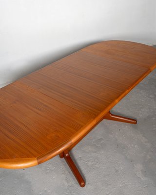 Extendable Oval Dining Table in Teak by E. Valentinsen, 1970-DIP-1767850