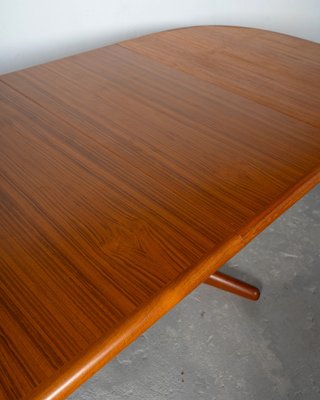 Extendable Oval Dining Table in Teak by E. Valentinsen, 1970-DIP-1767850