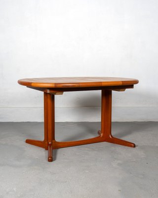 Extendable Oval Dining Table in Teak by E. Valentinsen, 1970-DIP-1767850