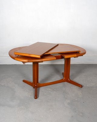 Extendable Oval Dining Table in Teak by E. Valentinsen, 1970-DIP-1767850