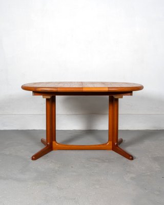 Extendable Oval Dining Table in Teak by E. Valentinsen, 1970-DIP-1767850