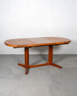 Extendable Oval Dining Table in Teak by E. Valentinsen, 1970-DIP-1767850