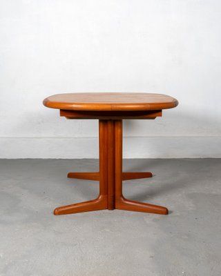 Extendable Oval Dining Table in Teak by E. Valentinsen, 1970-DIP-1767850