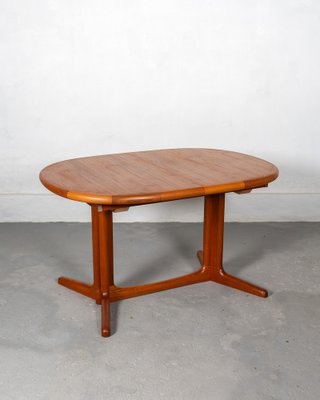 Extendable Oval Dining Table in Teak by E. Valentinsen, 1970-DIP-1767850