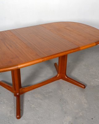 Extendable Oval Dining Table in Teak by E. Valentinsen, 1970-DIP-1767850