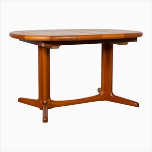 Extendable Oval Dining Table in Teak by E. Valentinsen, 1970-DIP-1767850