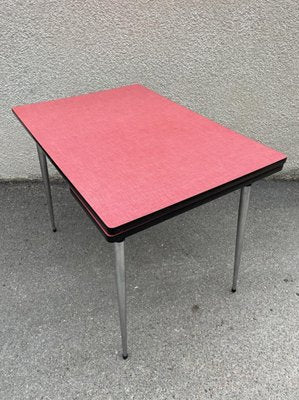 Extendable Red Formica Dining Table, 1950s-SDV-864641