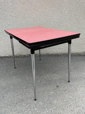 Extendable Red Formica Dining Table, 1950s-SDV-864641