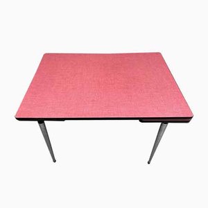 Extendable Red Formica Dining Table, 1950s-SDV-864641