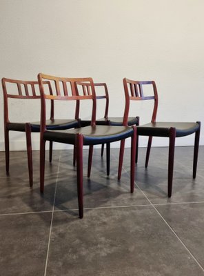 Extendable Rosewood Model 79 Dining Table & Chairs by Niels O. Møller for J.L. Møllers, 1950s, Set of 5-LDW-1138832