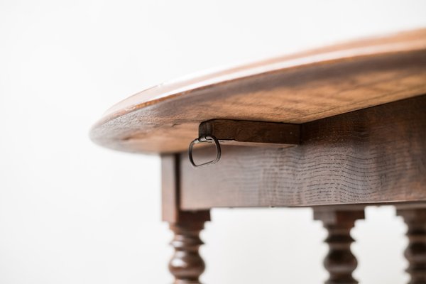 Extendable Round Dining Table, 1890s-NZV-1407987