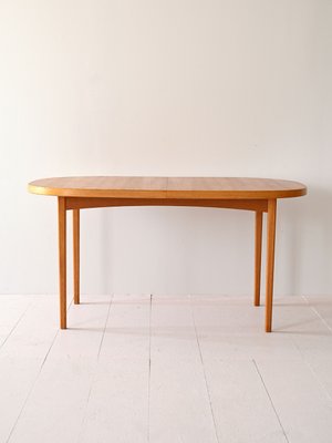 Extendable Scandinavian Oval Table, 1960s-QWP-2033996