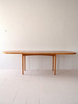 Extendable Scandinavian Oval Table, 1960s-QWP-2033996