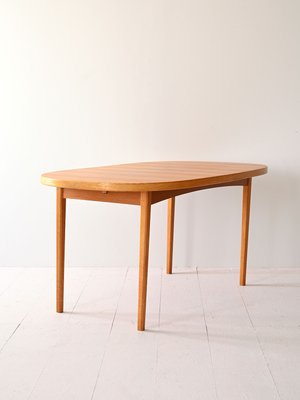 Extendable Scandinavian Oval Table, 1960s-QWP-2033996