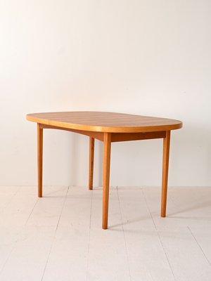 Extendable Scandinavian Oval Table, 1960s-QWP-2033996