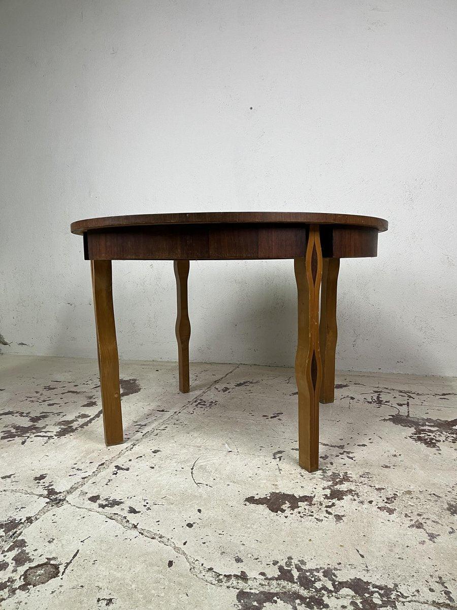 Extendable Table in Finely Inlaid Wood attributed to the Design of Ico Parisi attributed to Ico & Luisa Parisi, 1950s