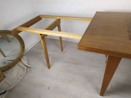 Extendable Table in Marquetry, 1950s-EAD-1048705