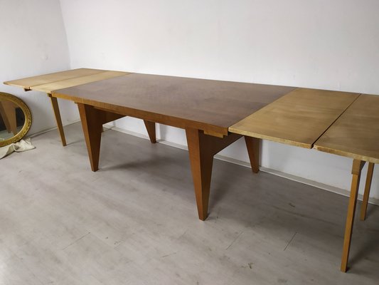 Extendable Table in Marquetry, 1950s-EAD-1048705