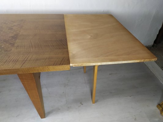 Extendable Table in Marquetry, 1950s-EAD-1048705