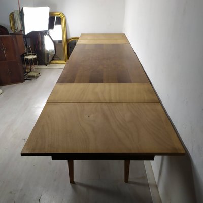 Extendable Table in Marquetry, 1950s-EAD-1048705