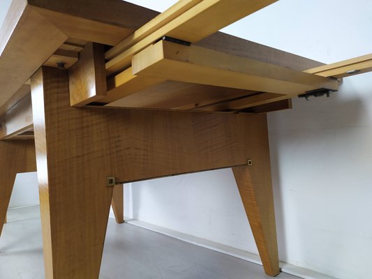 Extendable Table in Marquetry, 1950s-EAD-1048705