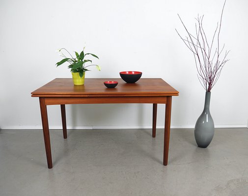 Extendable Teak Dining Table, 1960s-JV-2027167