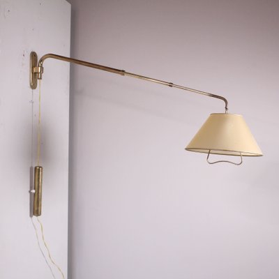 Extendable Wall Lamp in Brass Structure, 1950s-VJY-2018377