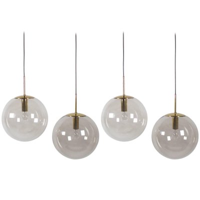 Extra Large Brass Globe Pendant Lamp from Glashütte Limburg, 1970s-QT-1263349