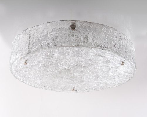 Extra Large Flush Mount in Murano Glass from Kaiser, Germany, 1960s-DEK-932731