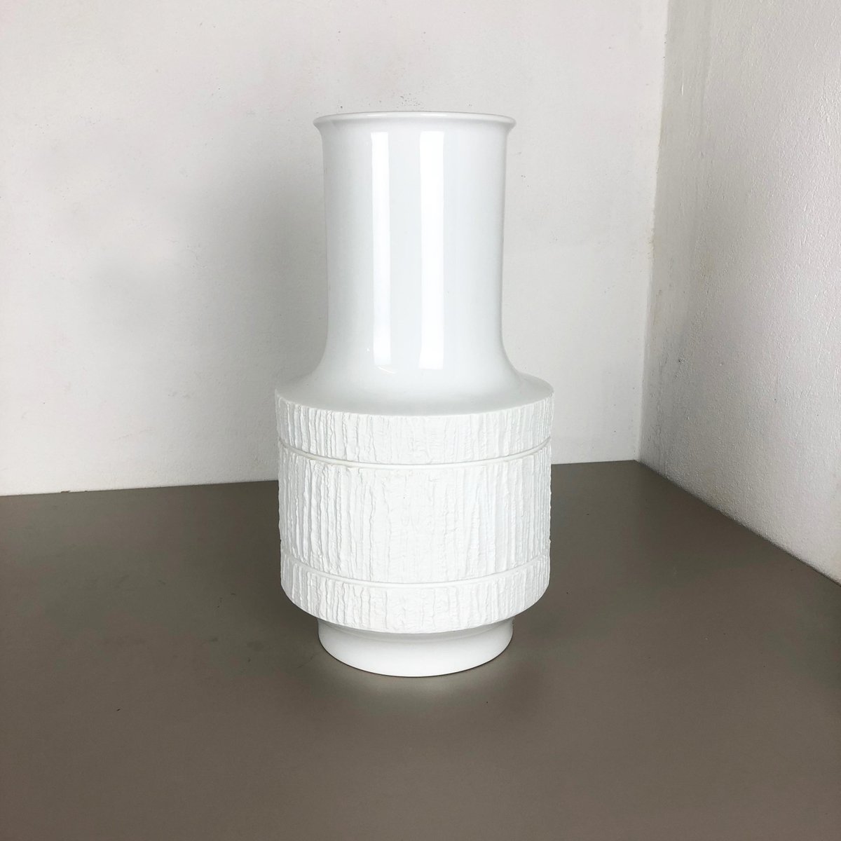 Extra Large German Op Art Porcelain Vase by Richard Scharrer for Thomas, 1970s