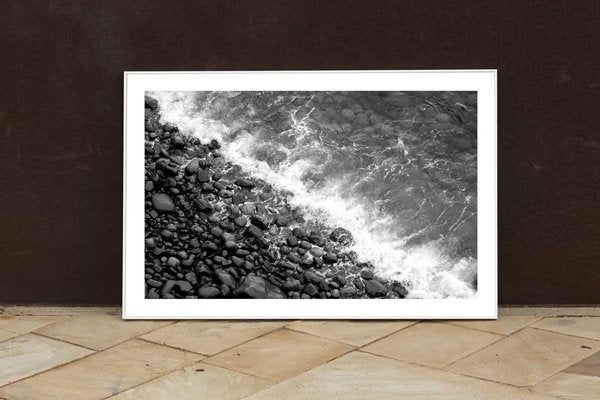 Extra Large Limited Edition Giclée Print of British Pebble Beach, Black & White 2021-RWC-825211