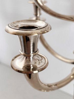 Extra Large Mid-Century Hotel Candleholder in Silver-Plated Bronze from WMF Germany-VNE-1240843