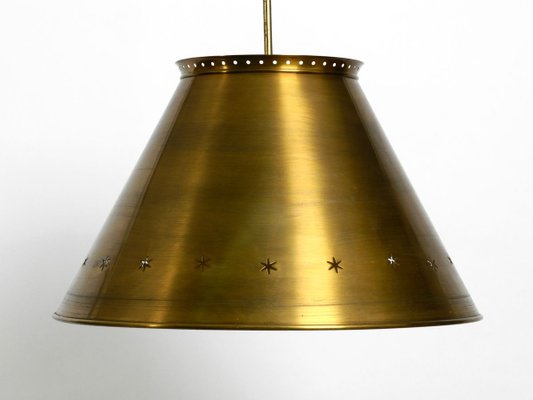 Extra Large Mid-Century Italian Brass Ceiling Lamp, 1950s-RR-887273