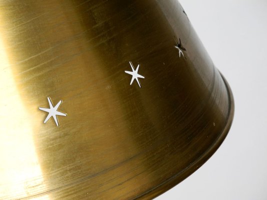 Extra Large Mid-Century Italian Brass Ceiling Lamp, 1950s-RR-887273