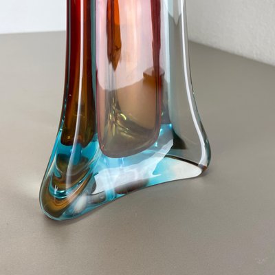 Extra Large Multi-Color Murano Glass Sommerso Vase, Italy, 1970s-QZ-1109917