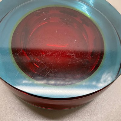 Extra Large Sommerso Murano Glass Bowl by Gino Cenedese for Cenedese Vetri, Italy, 1970s-QZ-1149896