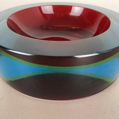 Extra Large Sommerso Murano Glass Bowl by Gino Cenedese for Cenedese Vetri, Italy, 1970s-QZ-1149896