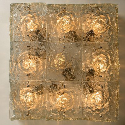 Extra Large Square Glass Flush Mount by J.T. Kalmar, Austria, 1970s-VDW-1241246