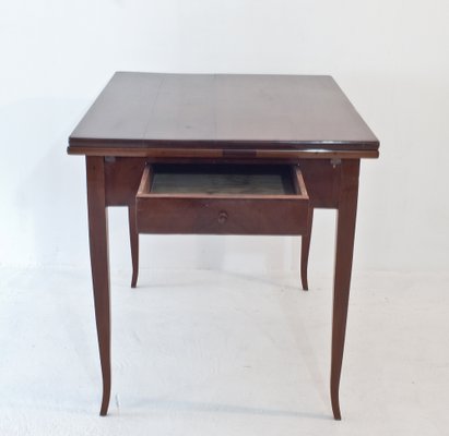 Extractive Biedermeier Dining Table With Saber Legs, Northern Germany-LPM-1193124