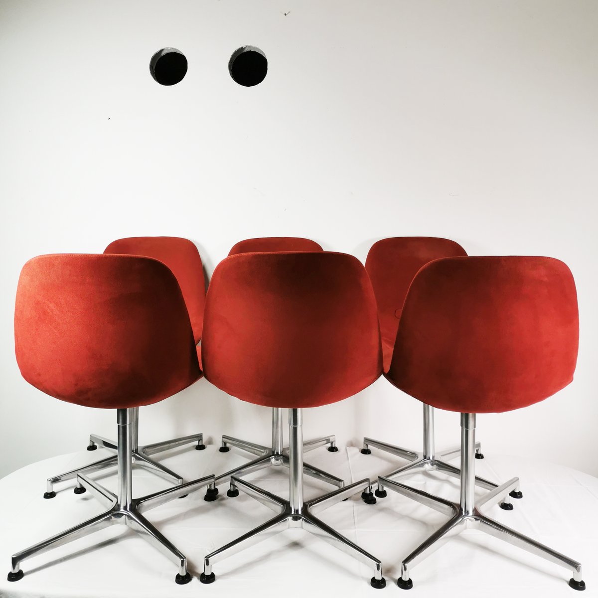 Eyes Chairs by J. Foersom & P. Hiort-lorenzen for Erik Jorgensen, Denmark, 2009, Set of 6