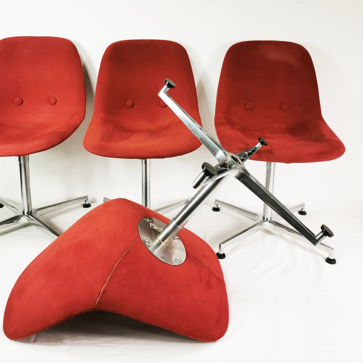 Eyes Chairs by J. Foersom & P. Hiort-lorenzen for Erik Jorgensen, Denmark, 2009, Set of 6