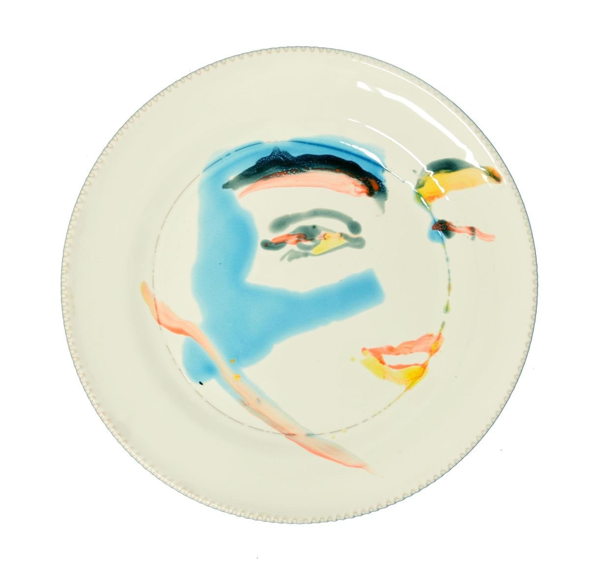 Eyes - Original Hand-made Flat Ceramic Dish by A. Kurakina - 2019 2019