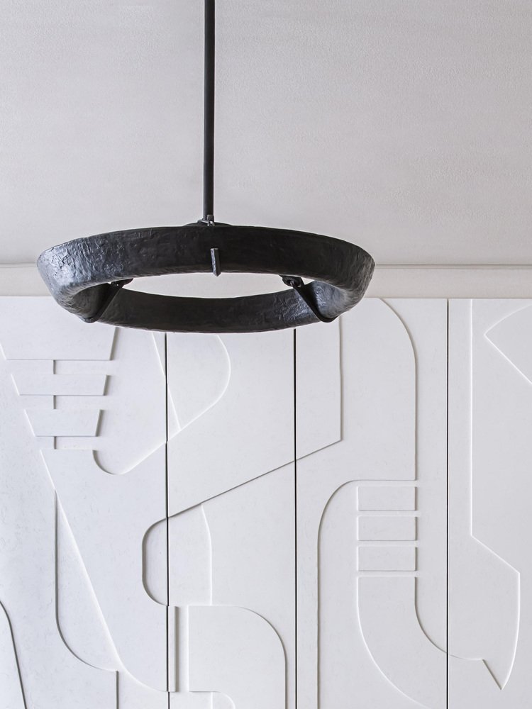 Eze Black Suspension Light by Michel Amar