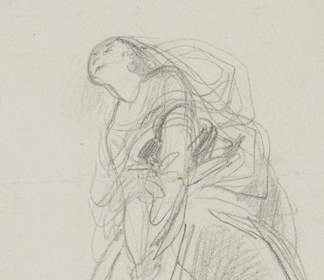 F. Bouchot, Penitent Mary Magdalene, 19th-Century, Pencil-OJR-1273483