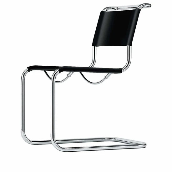 S 33 - Cantilever tanned leather chair