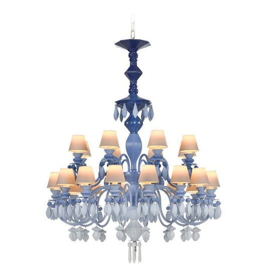 Belle de Nuit 24 Lights Chandelier by Lladró #Blue (CE/UK/CCC)