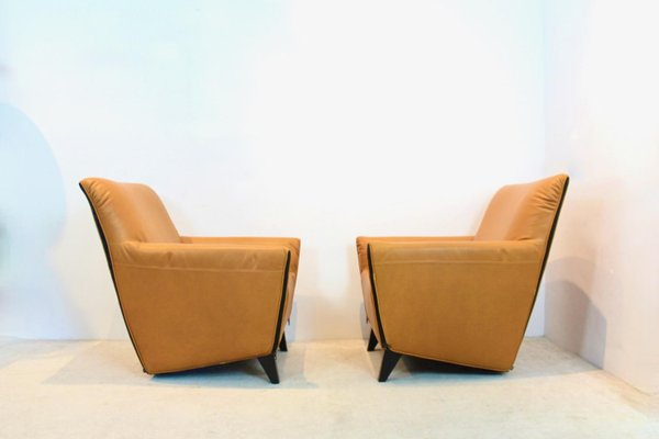 F330 Cordoba Lounge Chairs in Soft Ochre Leather by Gerard Van Den Berg for Artifort, Set of 2-MO-1325222