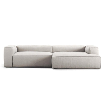 Decotique Grand 3-Seater Sofa Chaise Longue Right Moonwhite